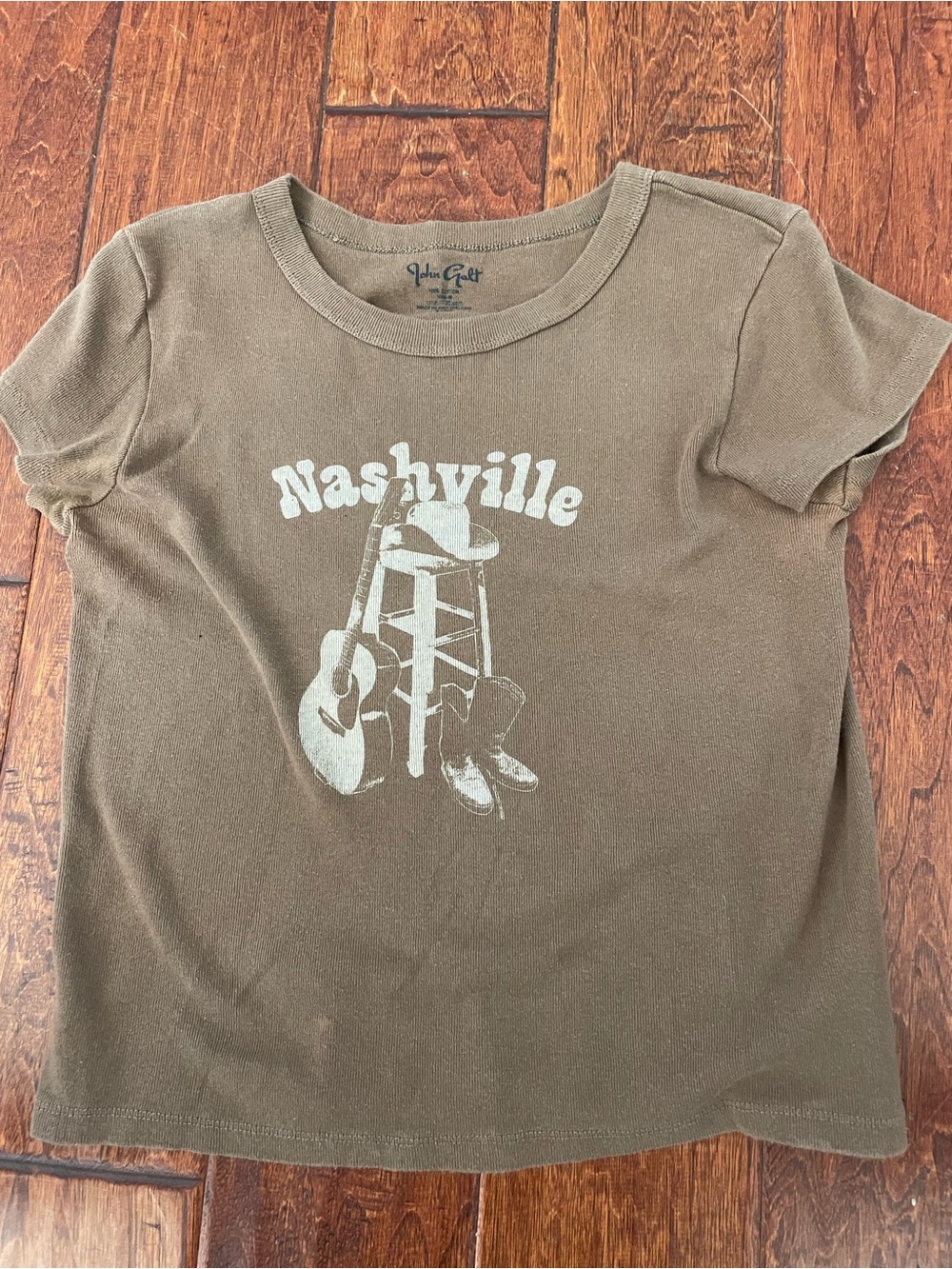 John Galt Nashville Graphic Tee - Olive Green